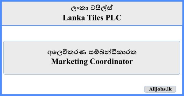 Marketing Coordinator - Lanka Tiles