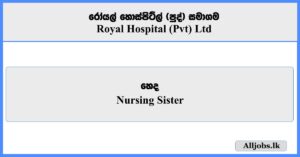 Nursing Sister - Royal Hospital (Pvt) Ltd
