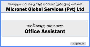 Office Assistant - Micronet Global Services (Pvt) Ltd