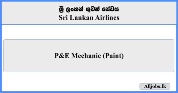 P&E Mechanic (Paint) - Sri Lankan Airlines