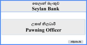 Pawning Officer - Seylan Bank PLC
