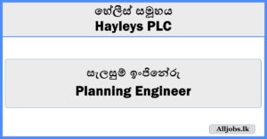 Planning Engineer - Hayleys PLC