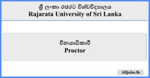 Proctor - Rajarata University of Sri Lanka