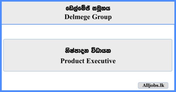 Product Executive - Delmege Group