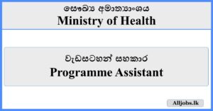 Programme Assistant - Ministry of Health