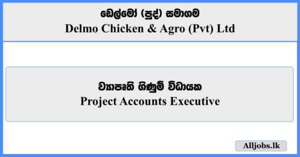 Project Accounts Executive - Delmo Chicken & Agro (Pvt) Ltd