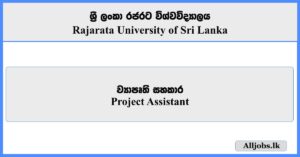 Project Assistant - Rajarata University of Sri Lanka
