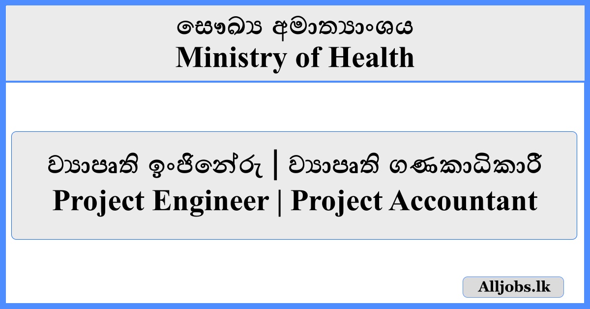 Project Engineer-Project Accountant - Ministry of Health-
