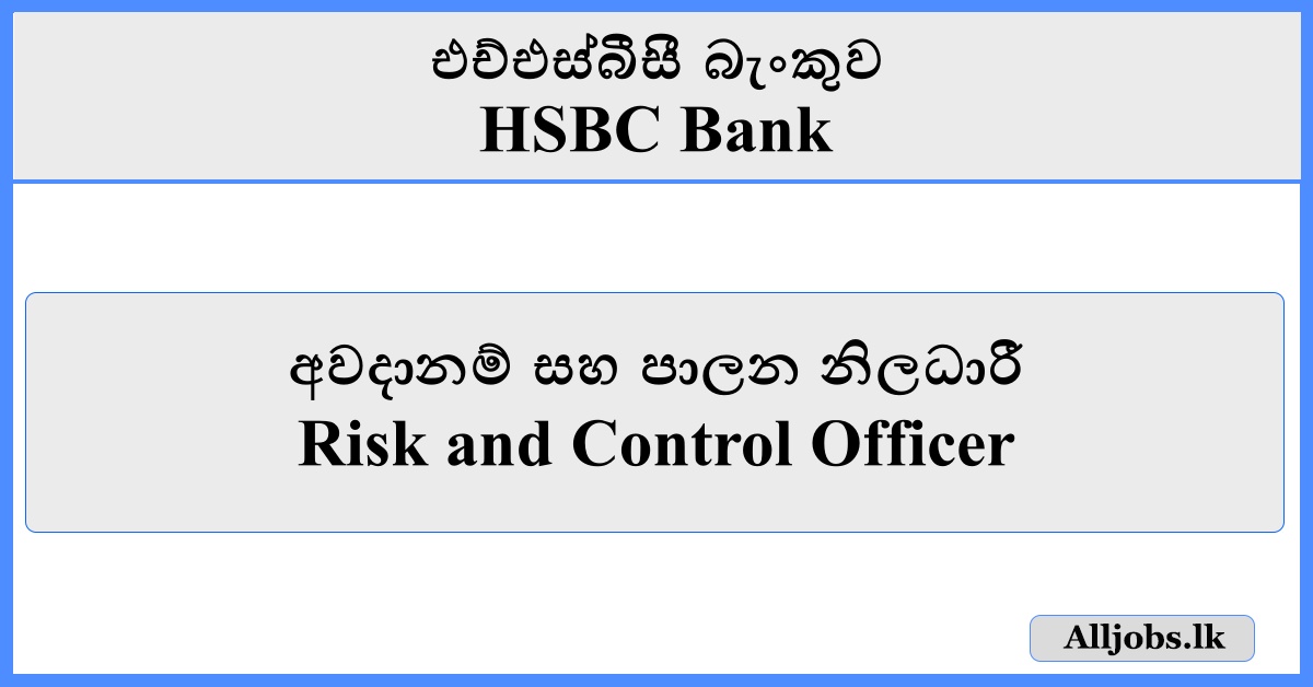Risk and Control Officer - HSBC Bank