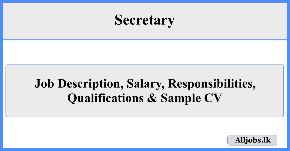 Secretary Job Description
