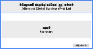 Secretary - Micronet Global Services (Pvt) Ltd