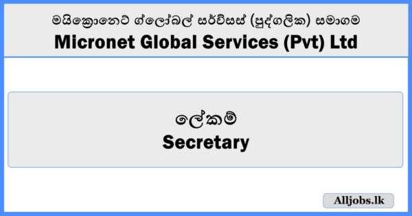 Secretary - Micronet Global Services (Pvt) Ltd