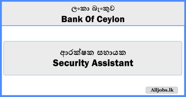 Security Assistant - BOC Bank