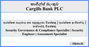 Security Governance & Compliance Specialist / Security Engineer / Assessment Specialist - Cargills Bank