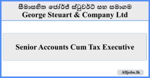 Senior Accounts Cum Tax Executive - George Steuart & Company