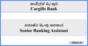 Senior Banking Assistant - Cargills Bank