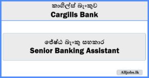 Senior Banking Assistant - Cargills Bank