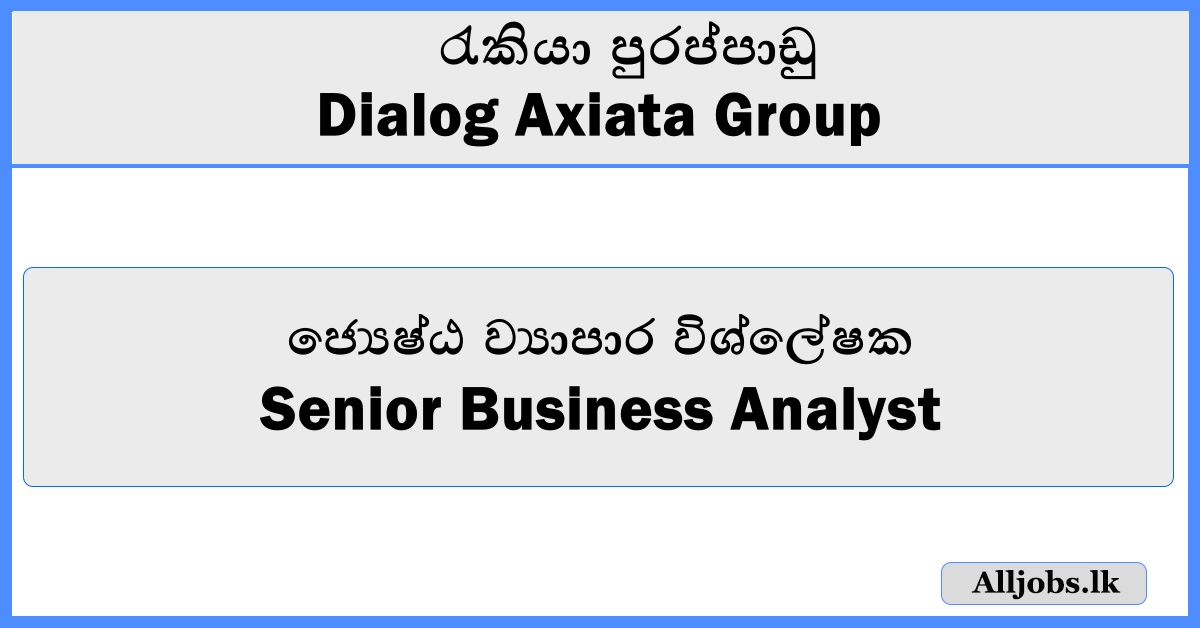 Senior Business Analyst