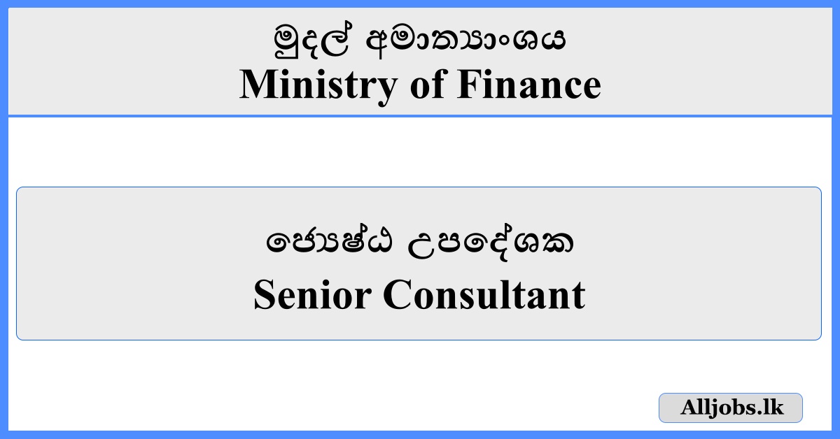 Senior Consultant - Ministry of Finance