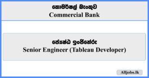 Senior Engineer (Tableau Developer) - Commercial Bank