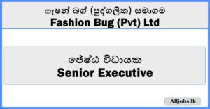 Senior Executive - Fashion Bug (Pvt) Ltd