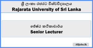 Senior Lecturer - Rajarata University of Sri Lanka