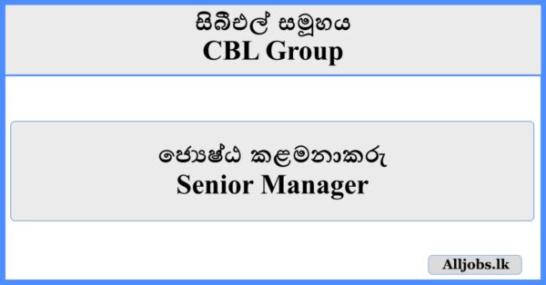 Senior Manager - CBL Group