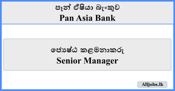 Senior Manager - Pan Asia Bank