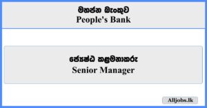 Senior Manager - People's Bank