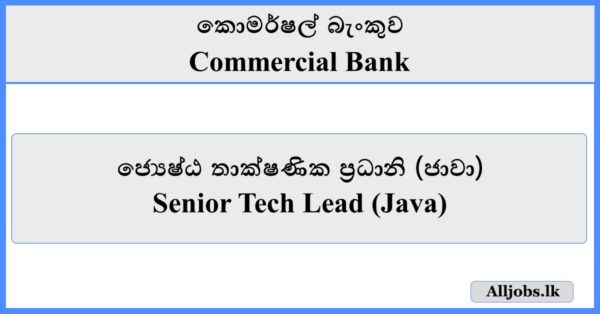 Senior Tech Lead (Java) - Commercial Bank