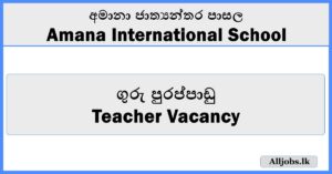 Teacher Vacancy - Amana International School