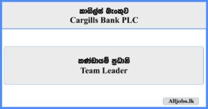 Team Leader - Cargills Bank