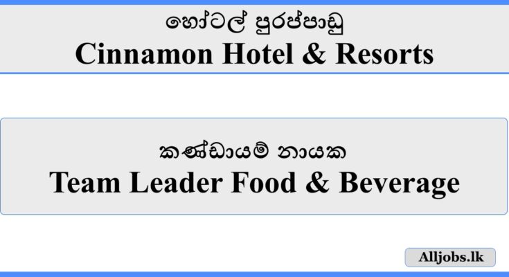 Team Leader Food & Beverage