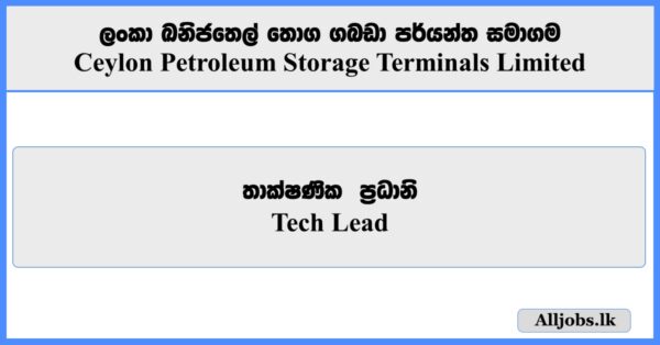 Tech Lead - Ceylon Petroleum Storage Terminals Limited