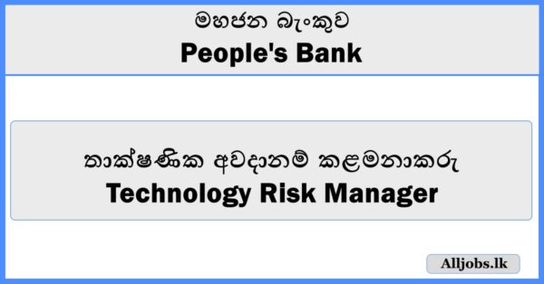 Technology Risk Manager - People's Bank
