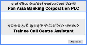 Trainee Call Centre Assistant – Pan Asia Banking Corporation PLC