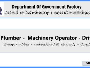 plumber-machinery-operator-driver-department-Of-Government-factory-job-vacancies-2024-alljobs.lk